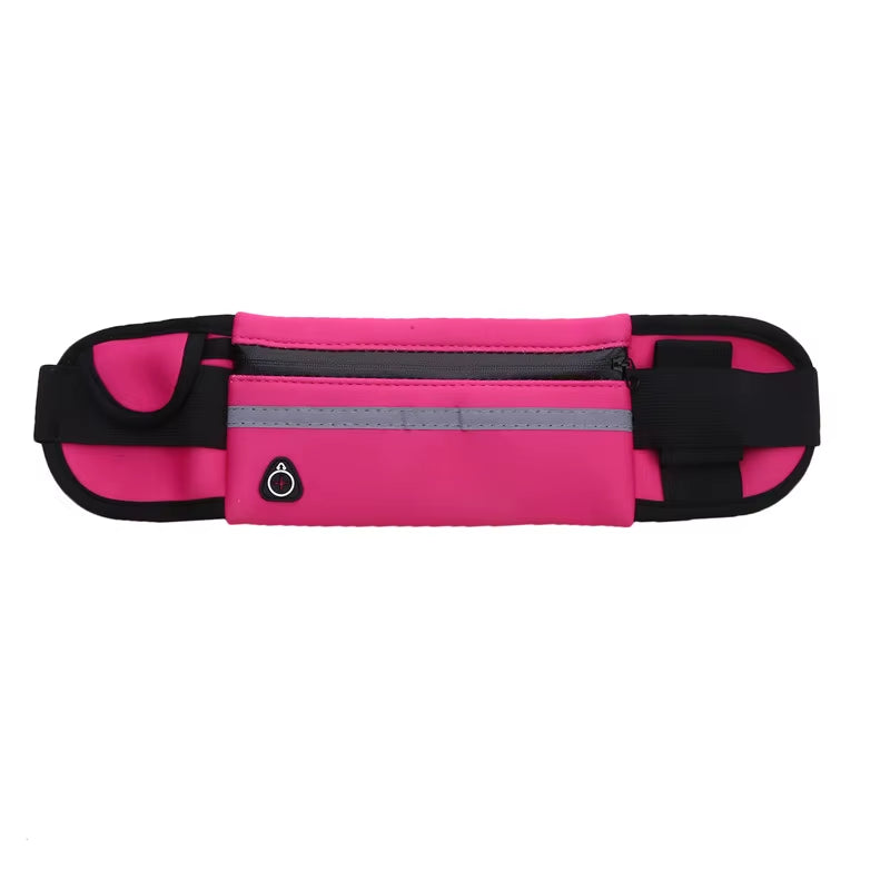 Premium Sport Running Waist Bag for Men and Women - Comfortable Gym Fanny Pack with Safety Tape for Cycling and Phone Storage
