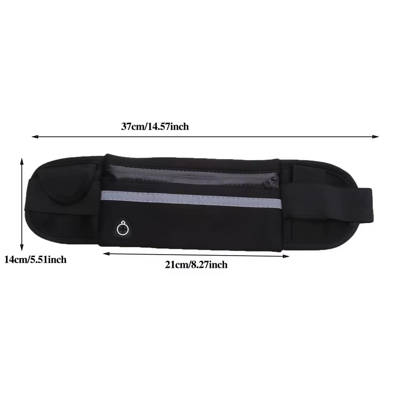 Premium Sport Running Waist Bag for Men and Women - Comfortable Gym Fanny Pack with Safety Tape for Cycling and Phone Storage