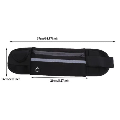 Premium Sport Running Waist Bag for Men and Women - Comfortable Gym Fanny Pack with Safety Tape for Cycling and Phone Storage