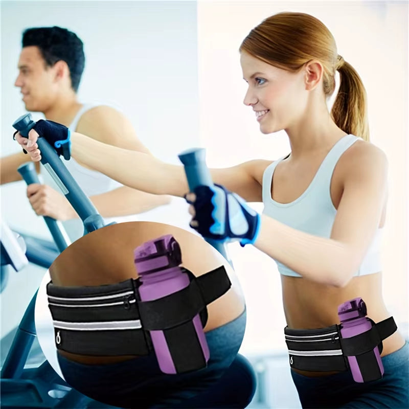 Premium Sport Running Waist Bag for Men and Women - Comfortable Gym Fanny Pack with Safety Tape for Cycling and Phone Storage