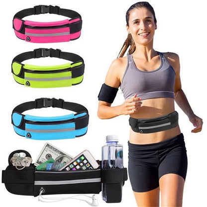 Premium Sport Running Waist Bag for Men and Women - Comfortable Gym Fanny Pack with Safety Tape for Cycling and Phone Storage