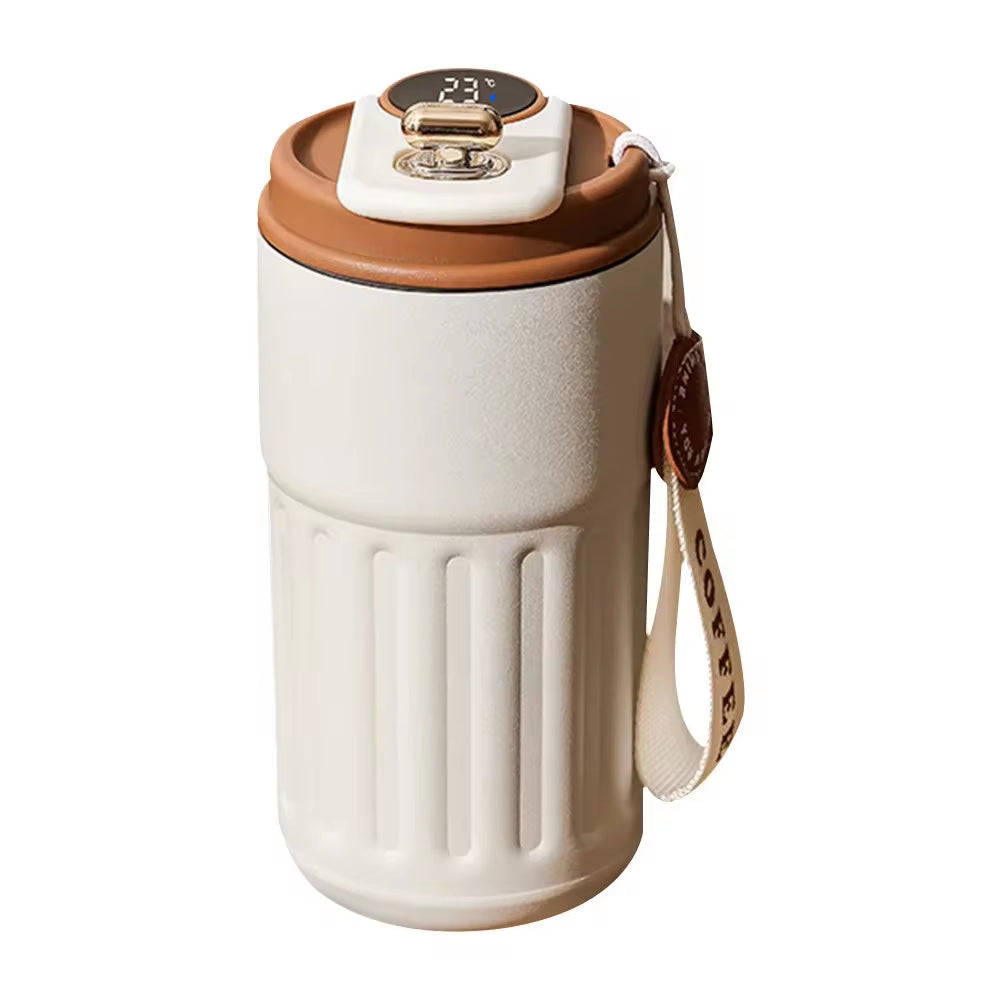 Smart Thermos Bottle with LED Temperature Display - 316 Stainless Steel Portable Vacuum Flask for Coffee and Beverages